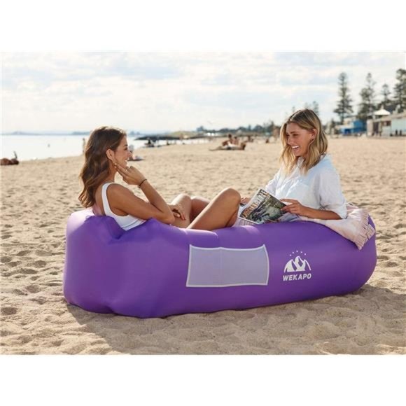 Inflatable Lounger Air Sofa Chair–Camping&Beach Accessories–Portable Water Proof - Picture 2 of 6